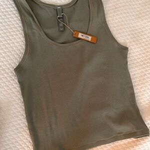 Skims Tank in Mineral Ribbed Tank Top